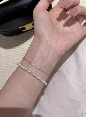 细闪一字手链女款轻奢小众精致