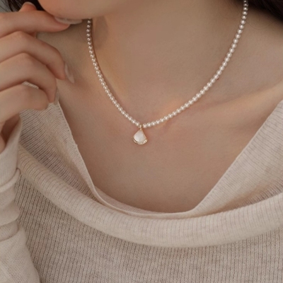 小米珠仿珍珠项链女新款轻奢小众