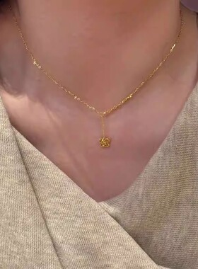 碎碎冰蝴蝶项链女轻奢小众锁骨链