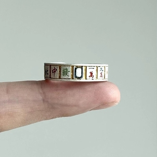 「把把胡」中式麻将戒指女小众设计轻奢高级感指环时尚核心食指戒