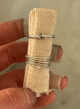 ins风多层素圈戒指女小众设计