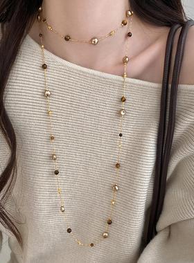 美拉德长款双层毛衣链秋冬高级感