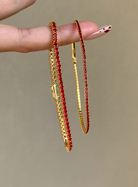 新年开运~本命年仿红宝石手链女