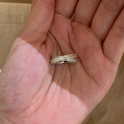 行星系芒星双环戒指女百搭食指戒