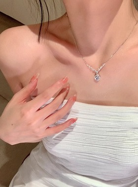 爆闪方糖项链配饰女款高级感轻奢