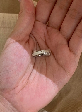 星芒双环戒指女小众设计复古指环