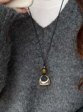 包包吊坠毛衣链长款时尚百搭项链