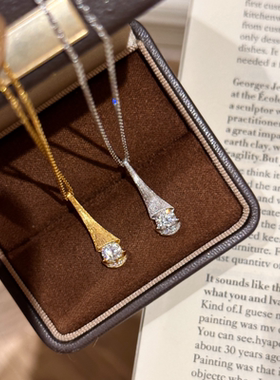 悬浮沙漏项链女2025新款配饰长款