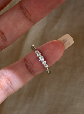 小排戒素圈戒指女小众设计高级感