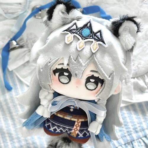 新品明日方舟圣聆初雪属性10cm棉花娃娃同人周边公仔挂件二次元