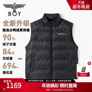 潮牌轻薄拉链保暖满印羽绒马甲N30002 时尚 BOYLONDON2025新款 春季