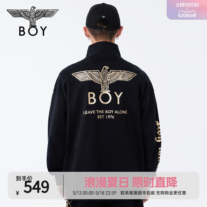 【黑执事】BOYLONDON春男女同款黑色潮牌拉链立领夹克外套N