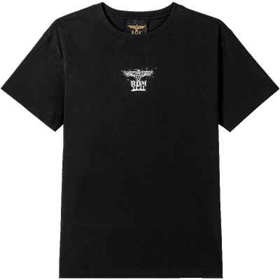 BOYLONDON春情侣款短袖烫钻炫彩翅膀印花时尚潮酷T恤N01105