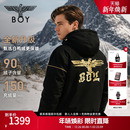 男女款 90绒羽绒服冬季 BOYLONDON黑色短款 外套N28911 黄金法则