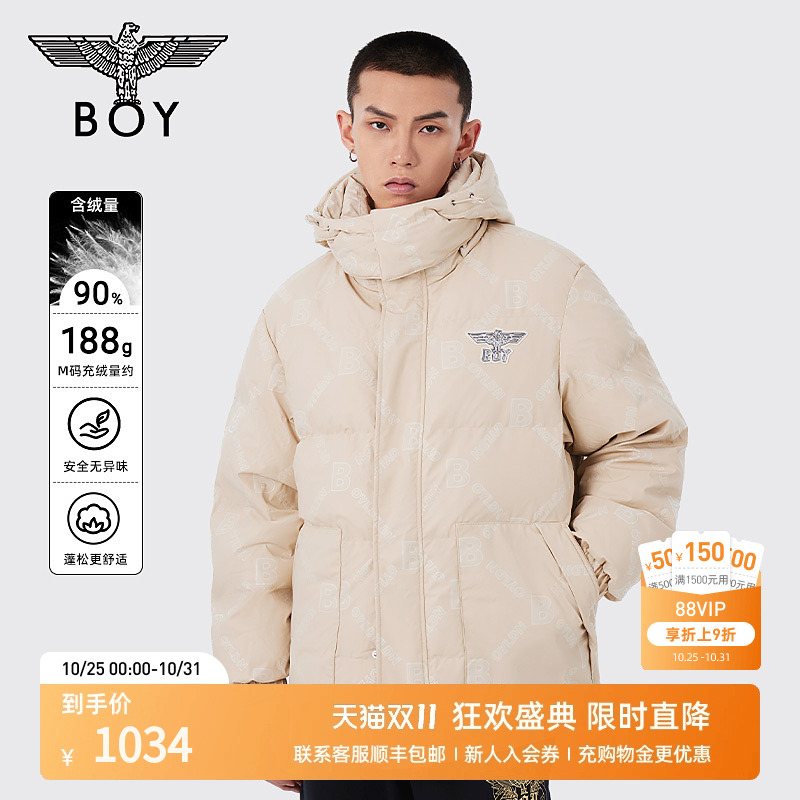 BOYLONDON短款时尚保暖羽绒服