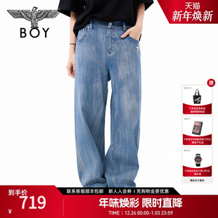 子情侣款 BOYLONDON2025年春新款 裤 宽松户外休闲美式 N55012 牛仔裤