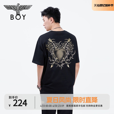 boylondon24圆领套头T恤短袖