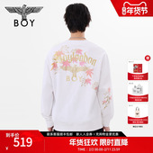 上衣枫叶印花设计感卫衣N03077 情侣款 枫叶羽翼 BOYLONDON春季