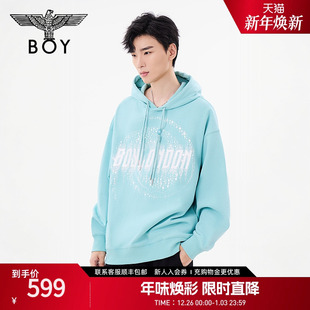 卫衣N04026 潮牌烫钻休闲连帽套头长袖 BOYLONDON春季 男女同款