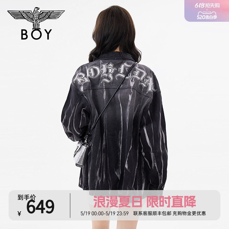 【似水流烟】BOYLONDON春季情侣款潮牌水洗牛仔衬衫外套N4