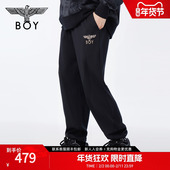 BOYLONDON春情侣款 N15005 百搭小金标束脚透气运动休闲裤 长裤 经典