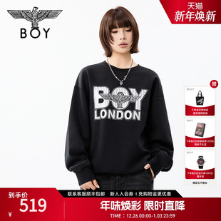 印花长袖 卫衣圆领套头高街时尚 上衣男女N03914 新款 BOYLONDON春季