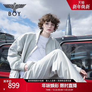休闲飞行员夹克N23027 外套绣花潮牌美式 BOYLONDON春季 男女同款