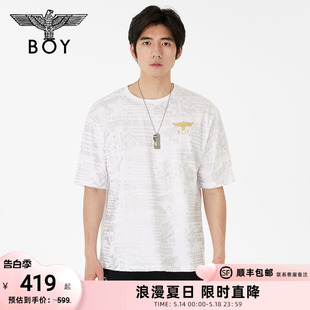 春夏满印chic休闲T恤N01047 BOYLONDON潮牌短袖 男女同款