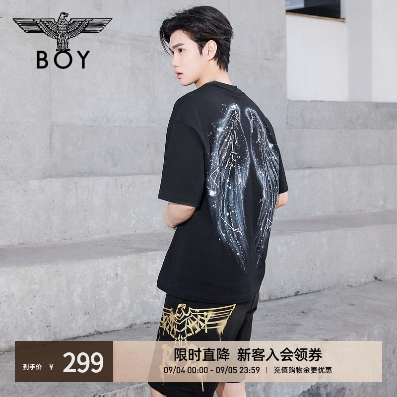 【人间精灵】BOYLONDON天使翅膀针织短袖夏季男女同款T恤N01145图片