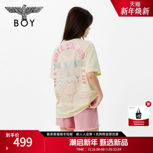 N01902 男女休闲短袖 BOYLONDON多巴胺纯棉时尚 圆领潮牌T恤春夏新款