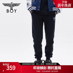 黑色印花束脚透气运动休闲裤 男女同款 N15903 长裤 BOYLONDON春季