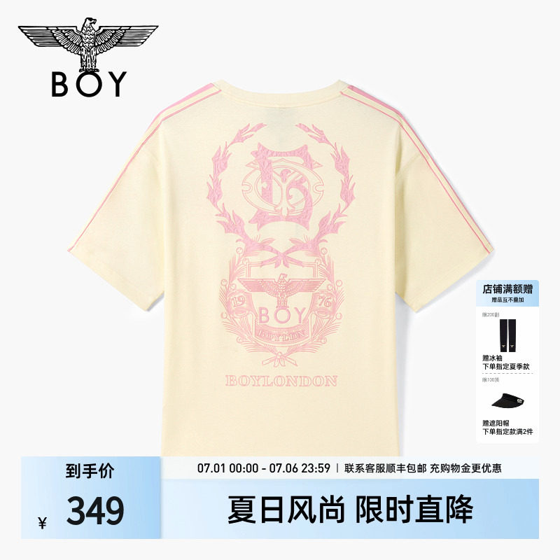 【时光之恋】BOYLONDON短袖上衣潮牌印花圆领夏男女同款T恤