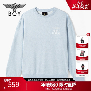 卫衣N03011 简约印花潮流圆领套头长袖 BOYLONDON2025春季 情侣款