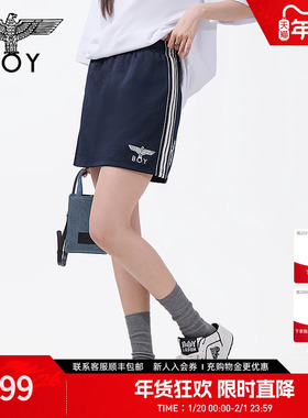 BOY LONDON春夏季女款刺绣简约短裙休闲潮牌运动风半身裙W18001