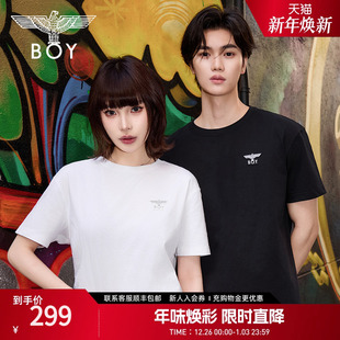 寂寥黑夜 潮牌短袖 BOYLONDON25新款 黑色基础款 T恤N01257 情侣款