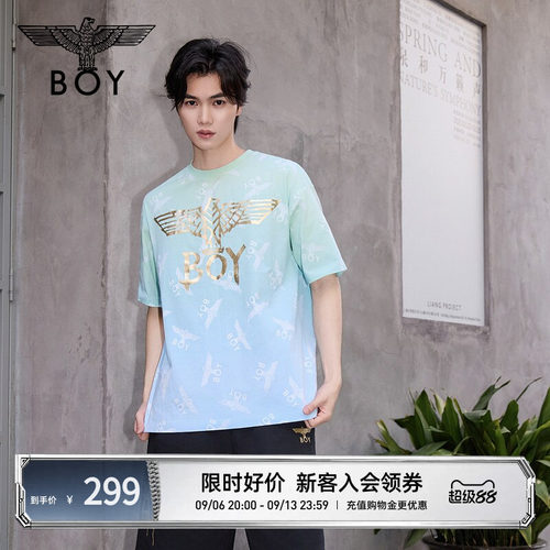 boylondon23鹰标满印短袖