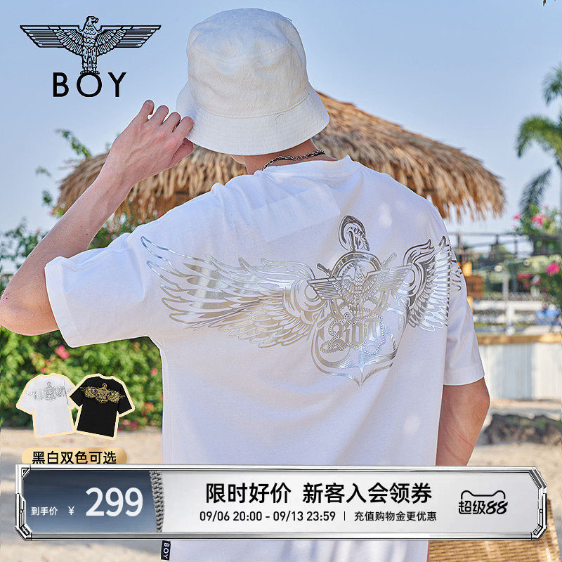 boylondon24银烫钻翅膀短袖短袖图片