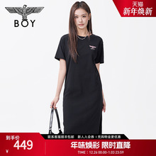 BOYLONDON25新款夏季女款LOGO印花潮牌时尚街头休闲连衣裙W17010