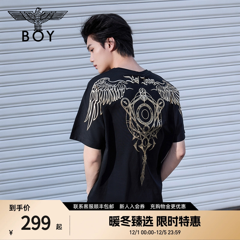 boylondon男女同款痞帅炸街T恤