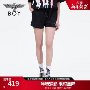 简约百搭宽松运动短裤 经典 W13001 女士休闲裤 BOYLONDON夏季