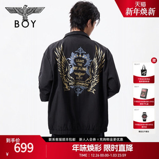 情侣款 春季 BOYLONDON25新款 印花休闲梭织外套N23801 金翼华章