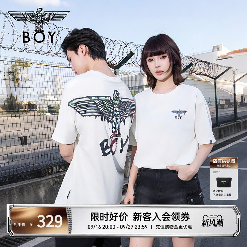 boylondon24涂鸦风高街短袖图片