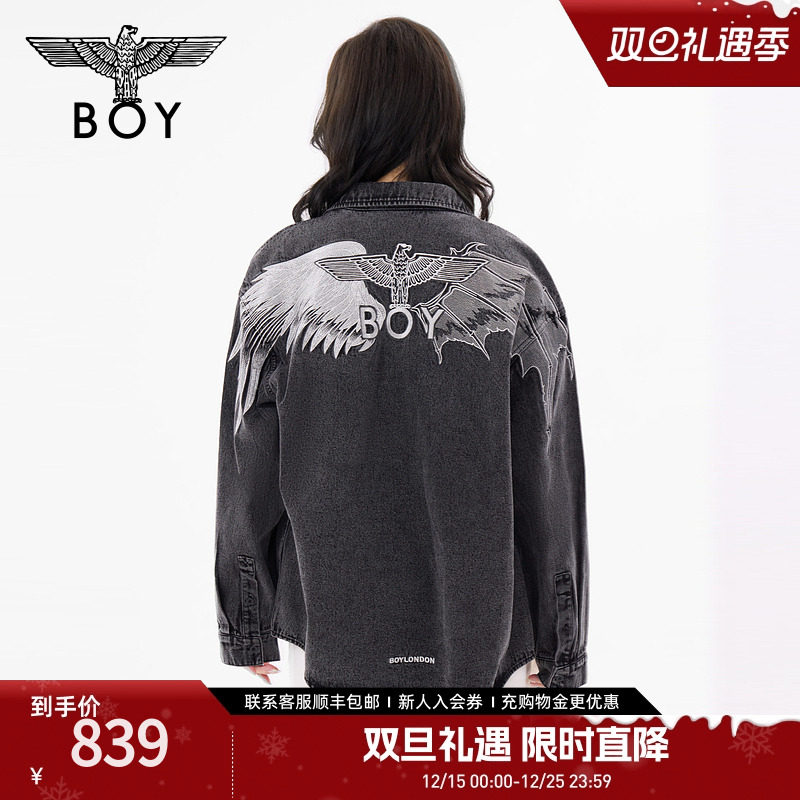 【救赎之翼】BOYLONDON秋男女同款复古牛仔衬衫外套N48007