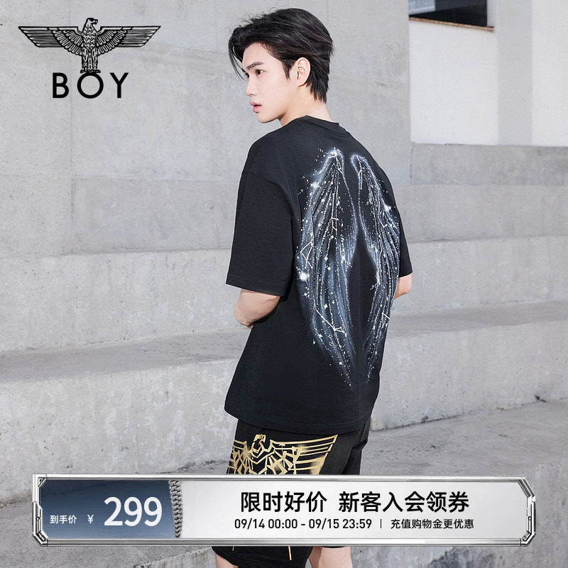 【人间精灵】BOYLONDON天使翅膀针织短袖夏季男女同款T恤N01145图片