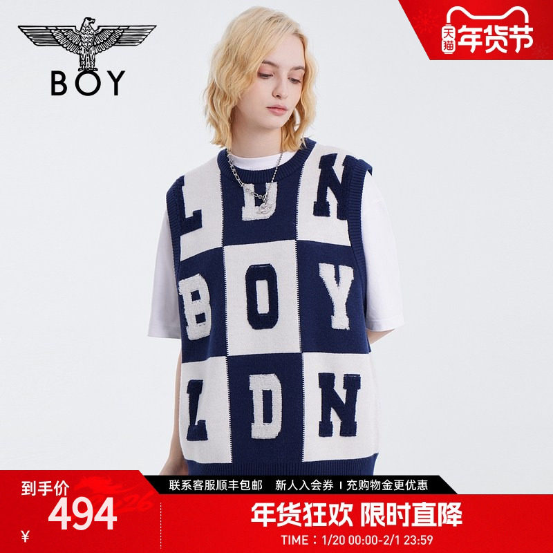 BOYLONDON春秋男女同款薄款针织提花微弹毛织无袖马甲背心N62001,男装,常规马甲,淘宝优惠券,粉丝福利购,淘宝优惠卷