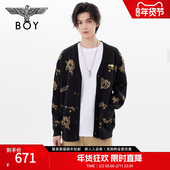 爱神降临 BOYLONDON春季 潮牌外套情侣款 V领针织毛衣开衫 N64800
