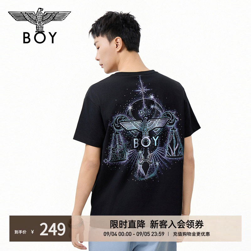 【闪钻天平】BOYLONDON时尚高街潮牌短袖夏季男女同款T恤N01111图片