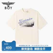 BOYLONDON2025新款夏季男女同款印花休闲潮牌圆领短袖T恤N01349
