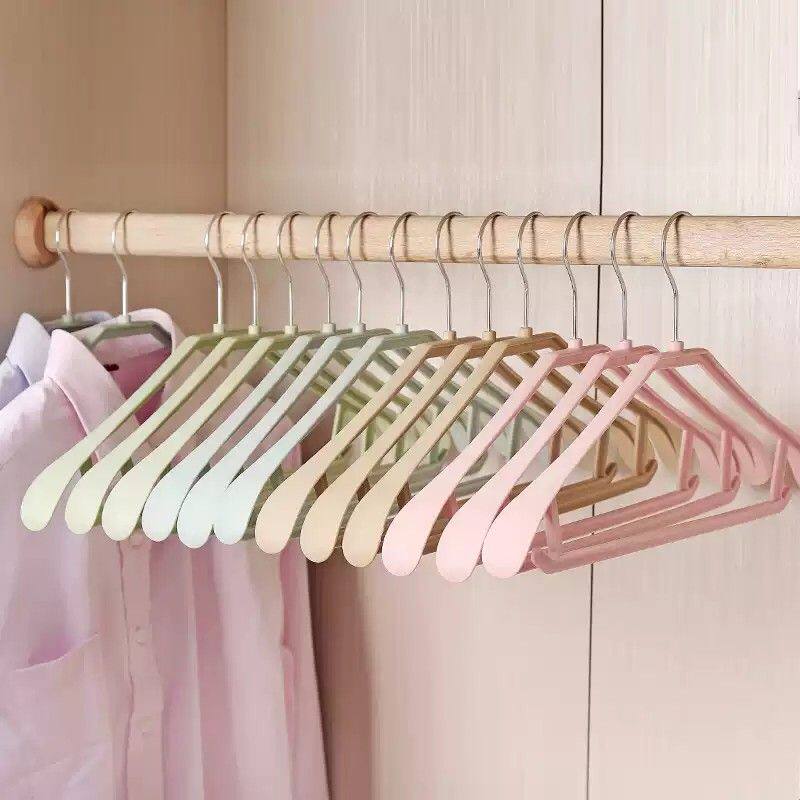 加厚无痕宽肩西装衣挂塑料衣撑子家用成人西服晒晾衣架挂衣架20支