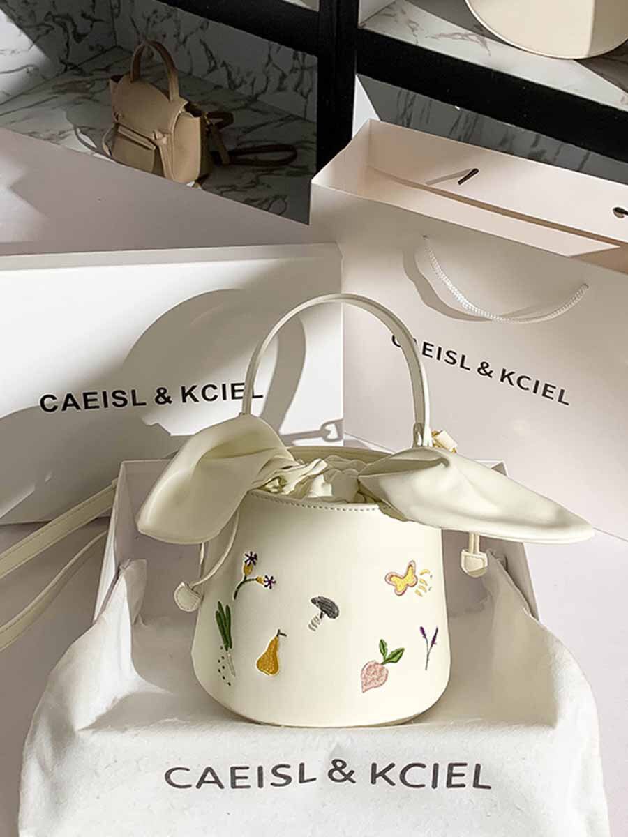 CAEISL&KCIEL女包原创设计可爱绣花圆筒包小包包女单肩斜挎水桶包使用感如何?